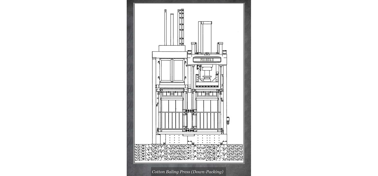 down-packing-bale-press